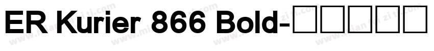 ER Kurier 866 Bold字体转换